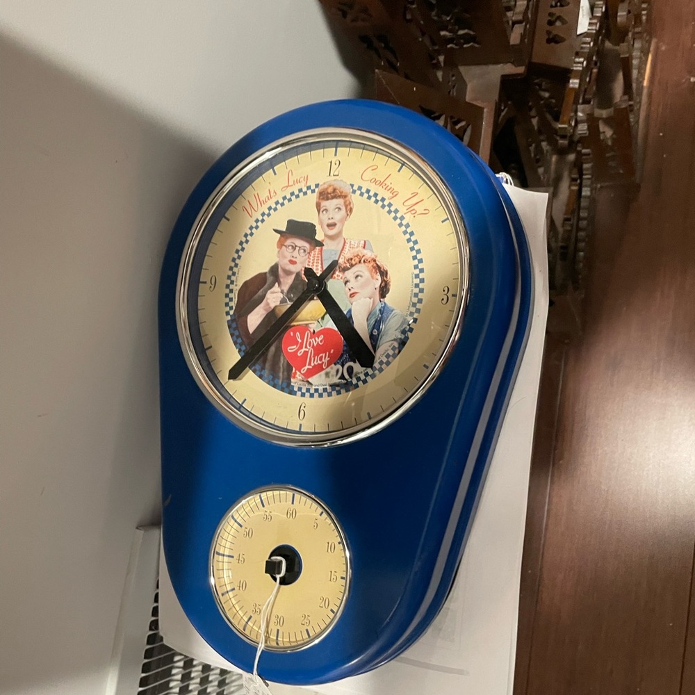 I Love Lucy Blue Wall Clock